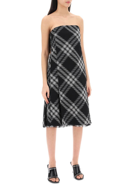 Burberry midi dress with check pattern 8083033 MONOCHROME