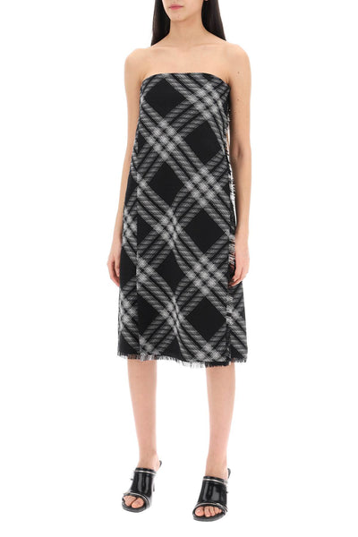 Burberry midi dress with check pattern 8083033 MONOCHROME