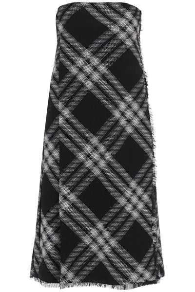 Burberry midi dress with check pattern 8083033 MONOCHROME