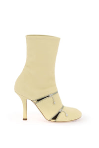 Burberry leather peep ankle boots 8083398 DAFFODIL