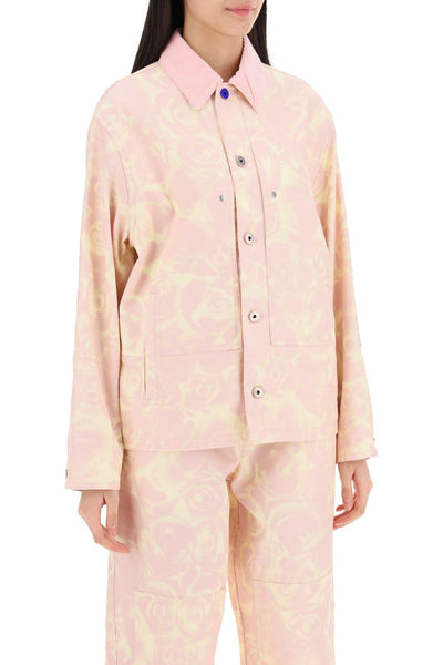 Burberry "canvas workwear jacket with rose print 8083673 CAMEO IP PATTERN