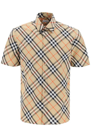 Burberry ered cotton shirt 8087637 SAND IP CHECK