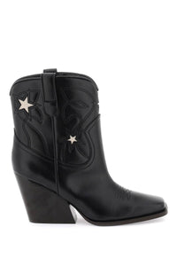 Stella mccartney texan ankle boots with star embroidery 810260 E00122 BLACK STONE