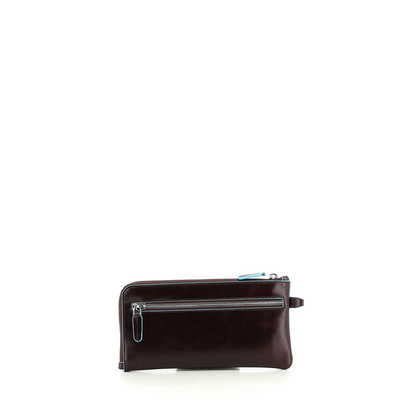 Piquadro - Wallet with wristlet Blue Square B3 - AC2648B2 - TESTA/MORO