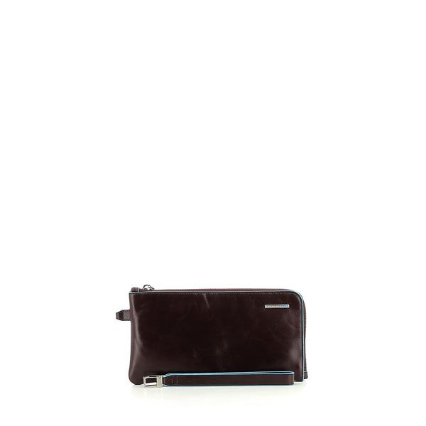 Piquadro - Wallet with wristlet Blue Square B3 - AC2648B2 - TESTA/MORO