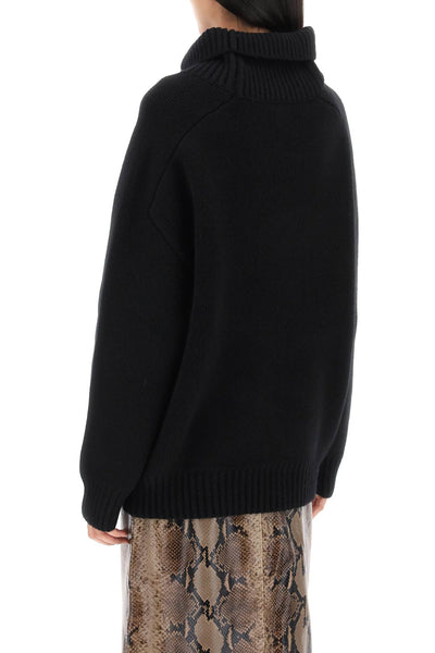 Khaite 'landen' oversized funnel-neck sweater 9232615 K615 BLACK