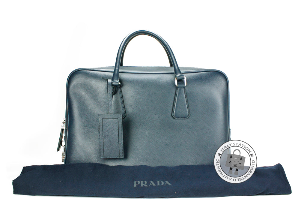 Prada VS0088 9Z2 Saffiano Travel Borsa DA Viaggio Baltico / F0216 Calfskin  Briefcases Shw