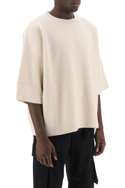 Moncler x roc nation by jay-z short-sleeved wool sweater 9C000 01 M1115 WHITE