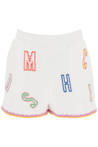 Moschino embroidered cotton shorts A0317 0528 FANTASIA BIANCO