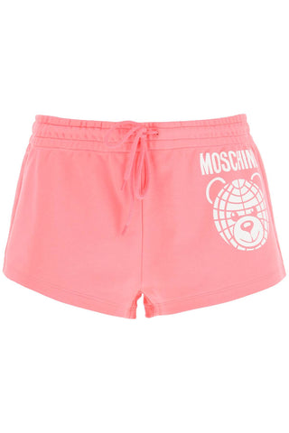 Moschino sporty shorts with teddy print A0333 0528 FANTASIA FUXIA