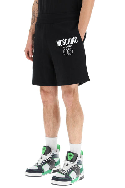 Moschino 「雙問號」標誌運動短褲 A0347 2028 FANTASIA NERO