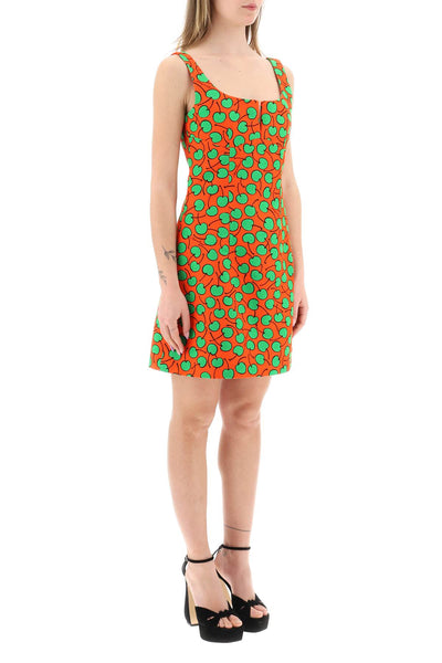 Moschino cherry print short dress A0417 0560 FANTASIA ROSSO