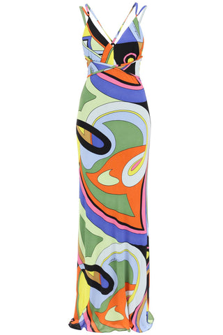 Moschino multicolor printed jersey maxi dress A0443 0556 FANTASIA VARIANTE UNICA