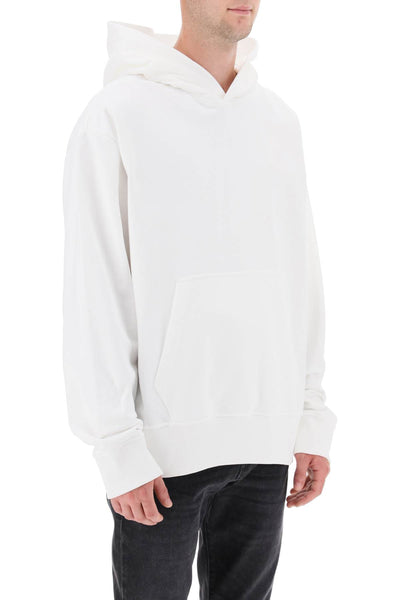 Diesel logo embroidered hoodie A11304 0GYCJ OFF WHITE