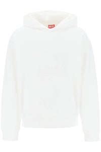 Diesel 's-macs-hood-megoval' hoodie with logo embroidery A11304 0GYCJ OFF WHITE