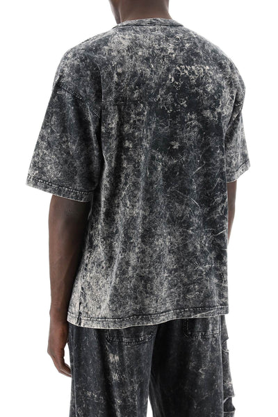 Diesel destroyed t-shirt with peel A13635 0DQAM DP BLACK
