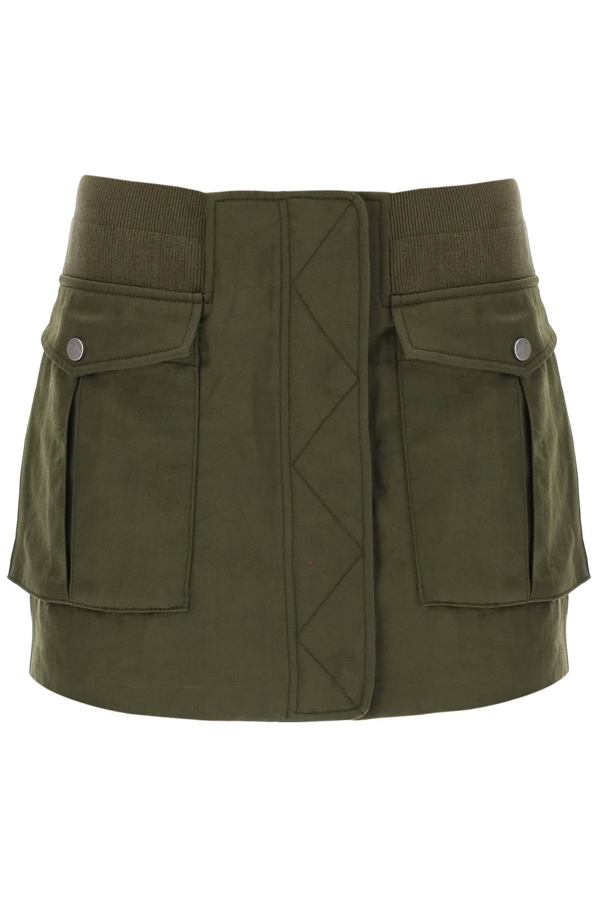 Dion lee twill bomber mini skirt A1404R23 MILITARY GREEN