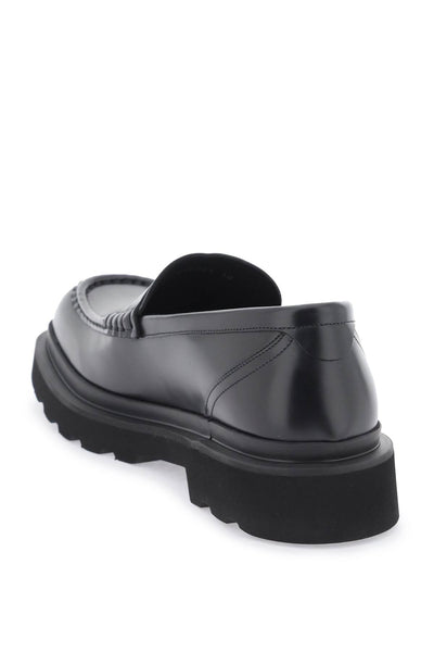 Dolce &amp; Gabbana 拉絨皮革樂福鞋 A30204 A1203 NERO