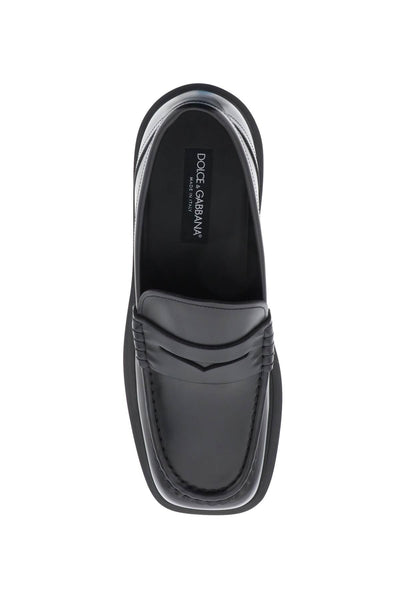 Dolce & gabbana brushed leather loafers A30204 A1203 NERO