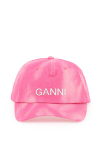 Ganni徽標棒球帽A4389 Dreamy Daze Phlox Pink