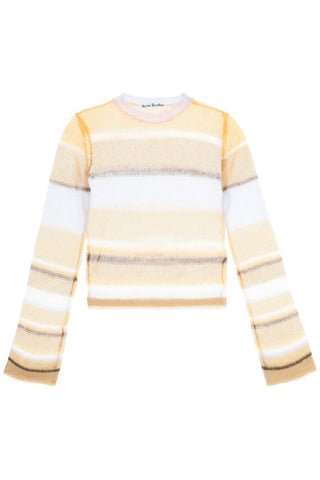 Acne studios striped mohair sweater A60409 BROWN MULTI