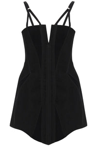 Dion lee fork nylon mini dress A9904R23 BLACK