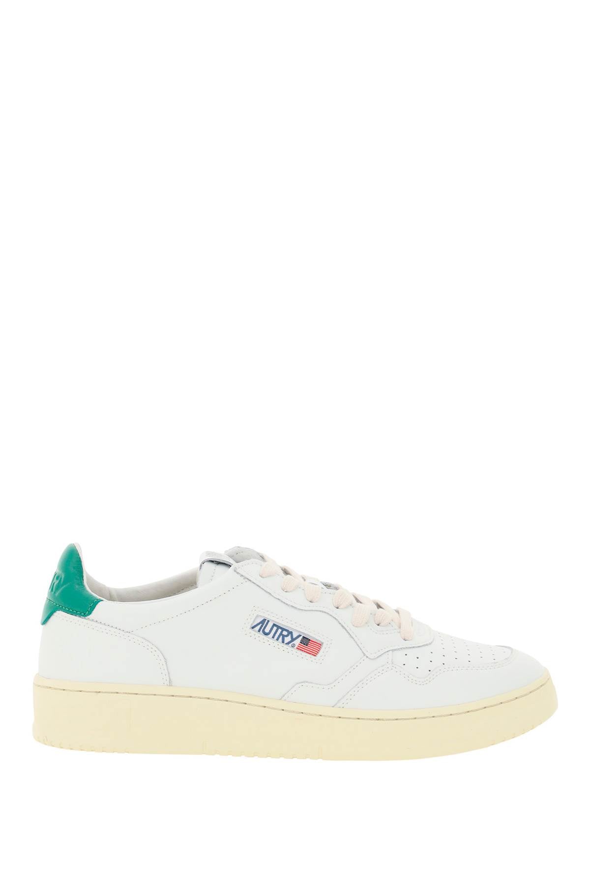Autry leather medalist low sneakers AULMLL20 WHITE GREEN