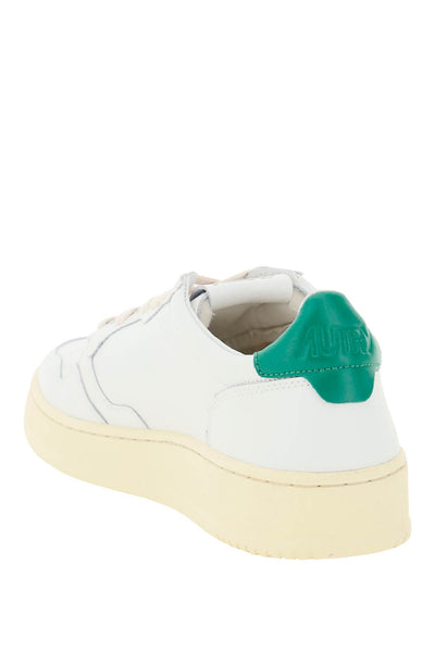 Autry leather medalist low sneakers AULMLL20 WHITE GREEN