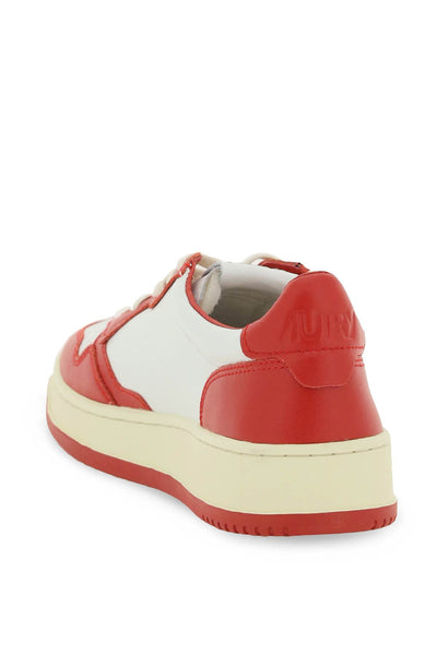 Autry leather medalist low sneakers AULMWB02 WHITE RED
