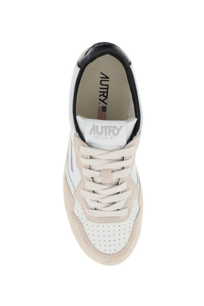 Autry leather medalist low sneakers AULWVY02 WHT SND BLK