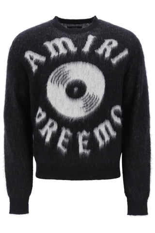 Amiri premier record brushed-yarn sweater AW23MKL017 BLACK