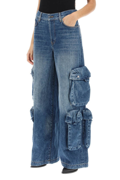 Amiri baggy cargo jeans AW23WDF003 MEDIUM INDIGO