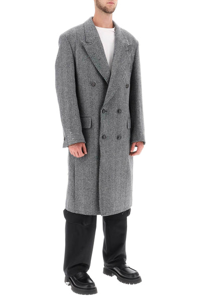 Andersson bell 'moriens' double-breasted coat AWA567M GREY