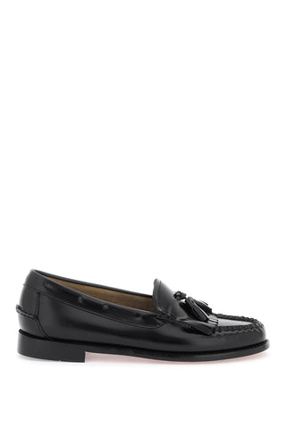 G.h. bass esther kiltie weejuns loafers in brushed leather BA41020 BLACK