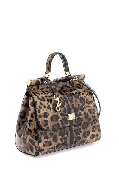 Dolce & gabbana leopard leather medium 'sicily' bag BB6002 AM568 LEO