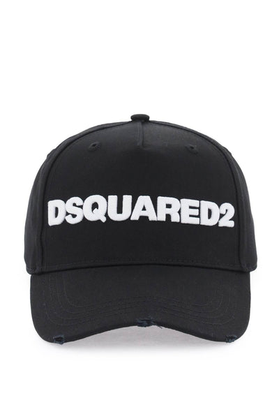Dsquared2 embroidered baseball cap BCM0028 05C00001 NERO BIANCO
