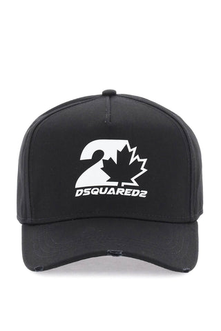 Dsquared2 標誌貼片棒球帽 BCM0703 05C00001 黑色 白色