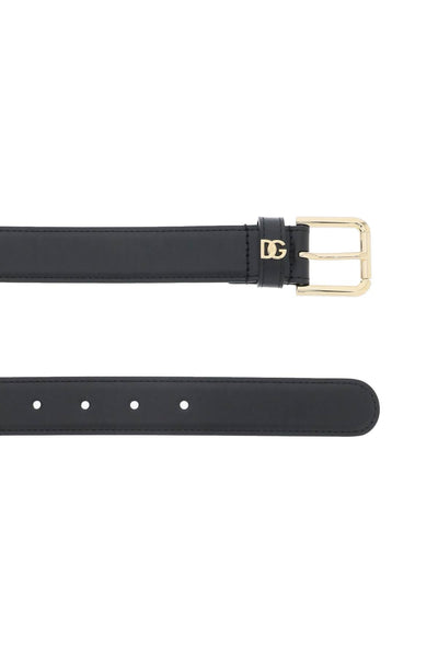 Dolce & gabbana dg logo leather belt BE1636 AW576 NERO
