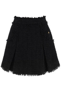 Balmain flared tweed mini skirt BF0LB873XF91 NOIR