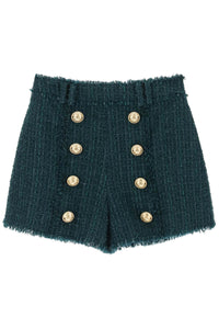 Balmain shorts in tweed BF1PA313XF91 VERT FONCE