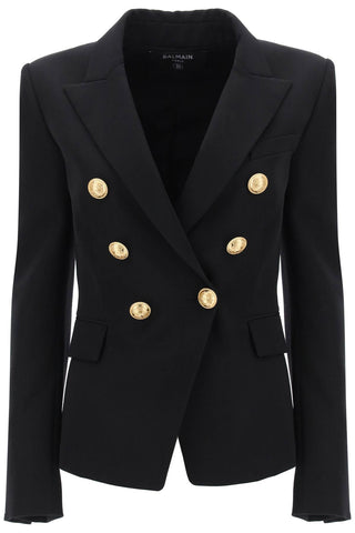 Balmain fitted double-breasted jacket BF1SG008WC09 NOIR