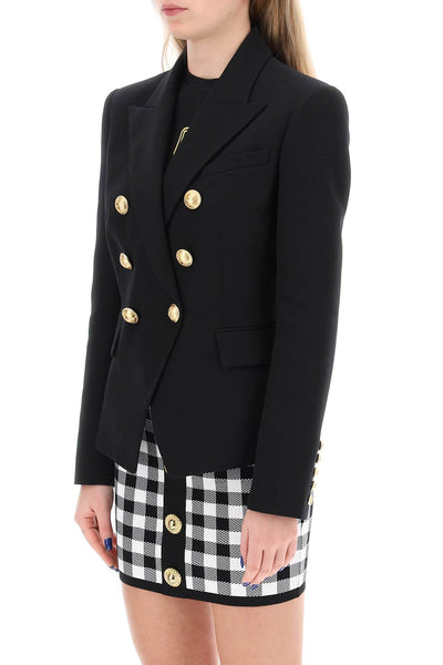 Balmain fitted double-breasted jacket BF1SG008WC09 NOIR