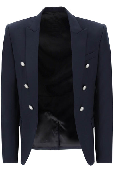 Balmain wool jacket with ornamental buttons BH1SG075WB12 MARINE