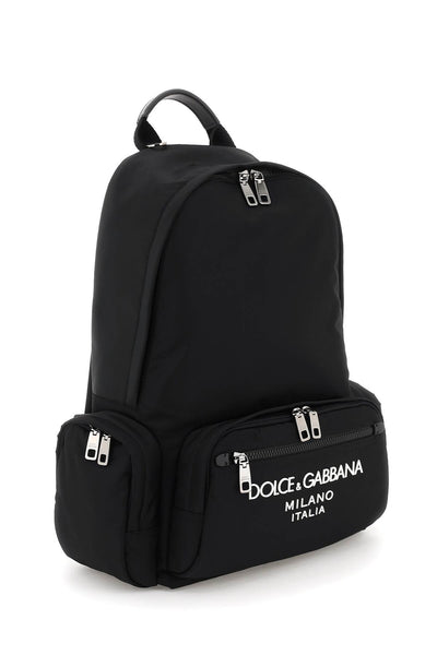 Dolce & gabbana nylon backpack with logo BM2197 AG182 NERO NERO
