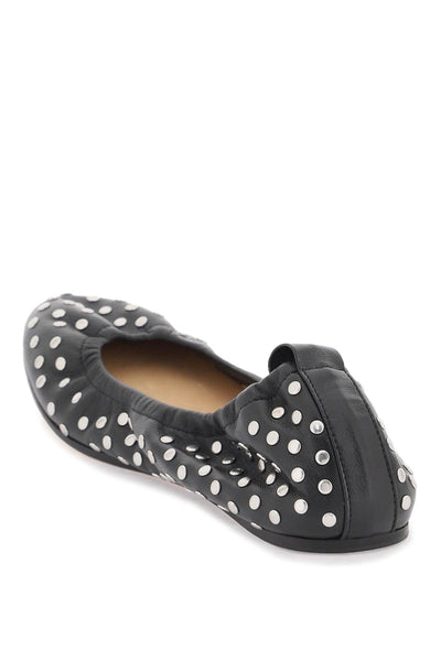 Isabel marant leather studded ballet flats by bel BN0005FA B1A31S BLACK