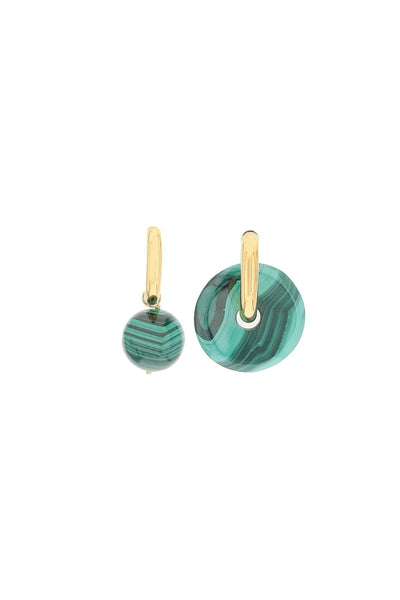 Timeless pearly malachite earrings BOGM MB GREEN