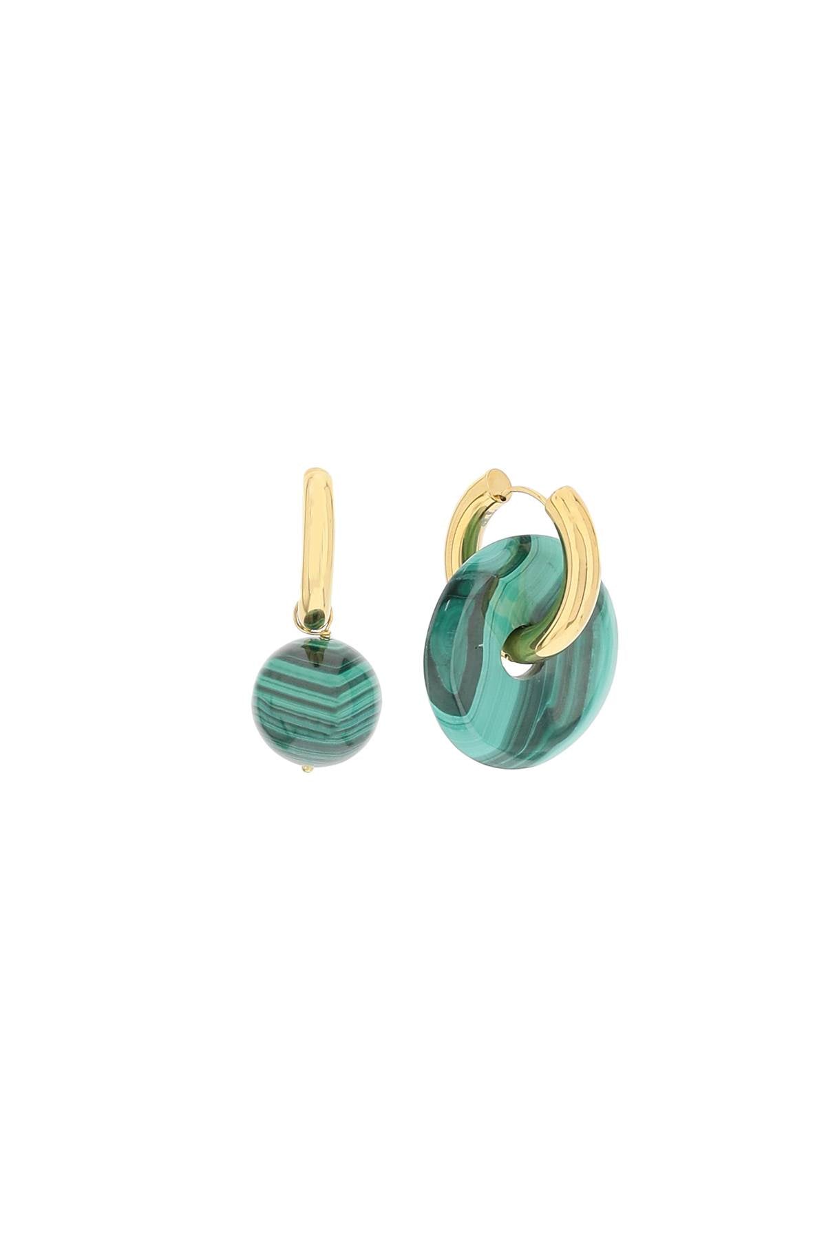 Timeless pearly malachite earrings BOGM MB GREEN