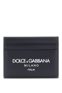Dolce & gabbana logo leather cardholder BP0330 AN244 DG MI ITALIA F BLU