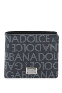 Dolce & gabbana jacquard logo wallet BP1321 AJ705 NERO GRIGIO