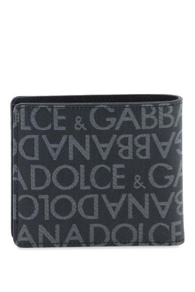 Dolce & gabbana jacquard logo wallet BP1321 AJ705 NERO GRIGIO